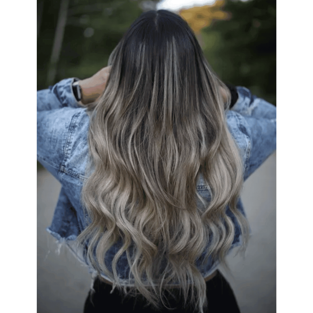 Balayage Dark Brown (#2) to Ash Blonde (#60) Invisible Tape 20" (25g)