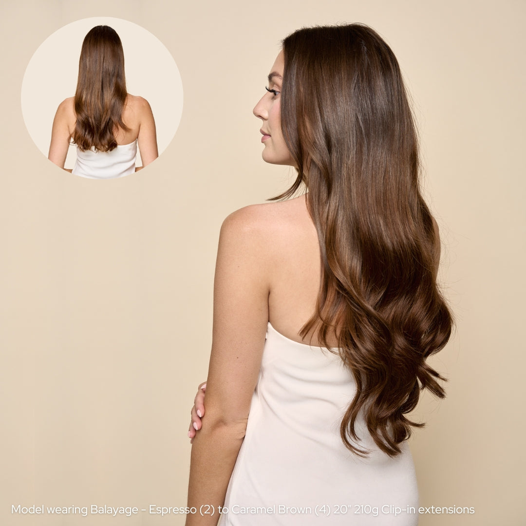 Balayage - Espresso (2) to Caramel Brown (4) 20" 210g (Backorder - Ships Early Oct)