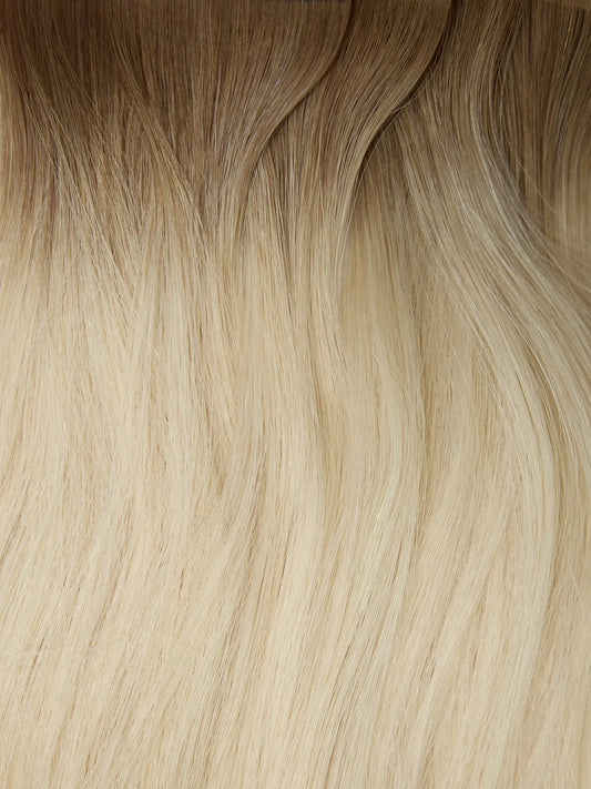 Rooted Cool Brown (10C) to White Blonde (60B) 100g Weft